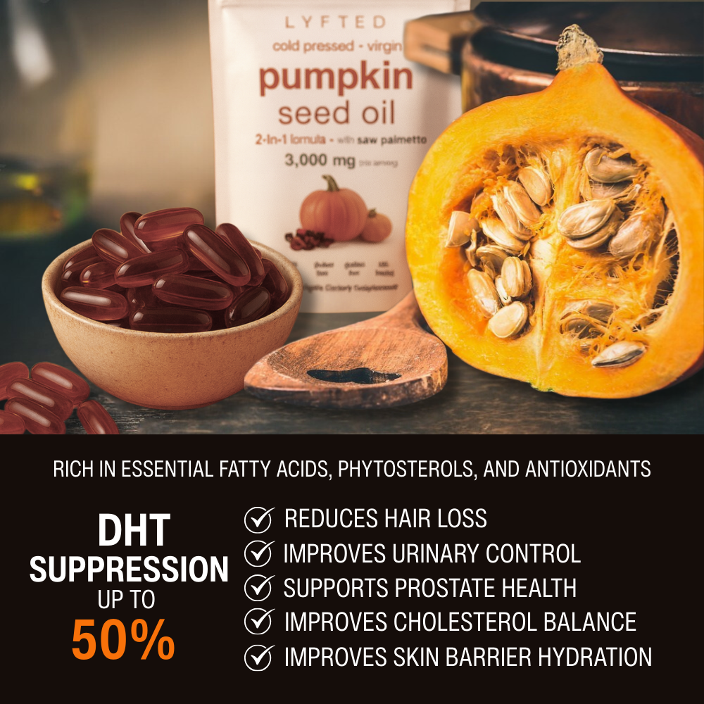 LYFTED PUMPKIN SEED OIL WITH SAW PALMETTO SOFTGELS