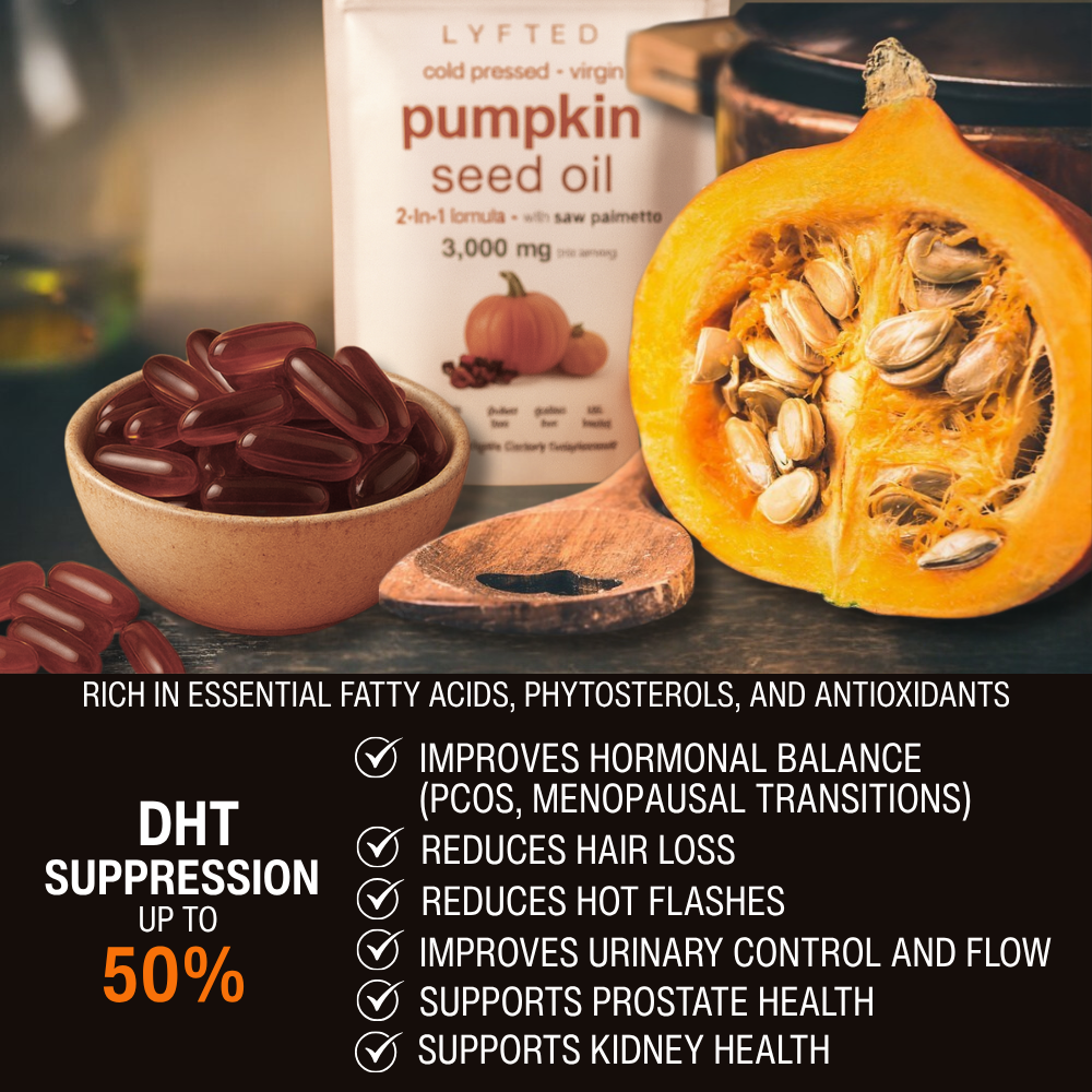 LYFTED PUMPKIN SEED OIL WITH SAW PALMETTO SOFTGELS