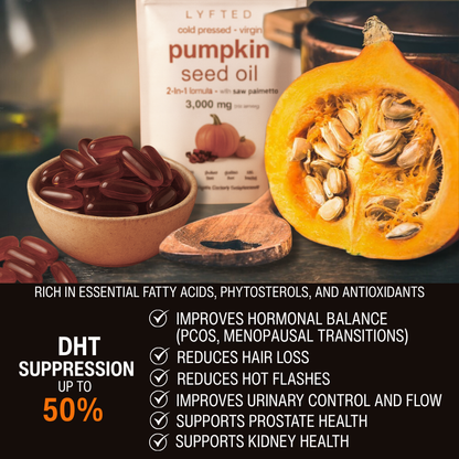 LYFTED PUMPKIN SEED OIL WITH SAW PALMETTO SOFTGELS